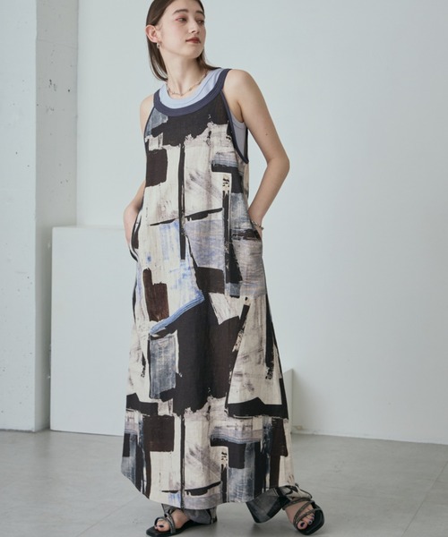 ROSE BUD（ローズバッド）の「リネンブレンドアメスリワンピース  