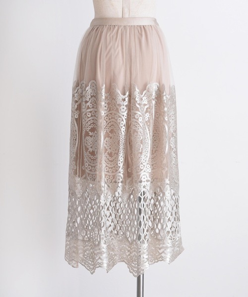 エンブロレーススカート(スカート)|Eimee Law(エイミーロウ) エンブロレーススカート(スカート)|Eimee Law(エイミーロウ)