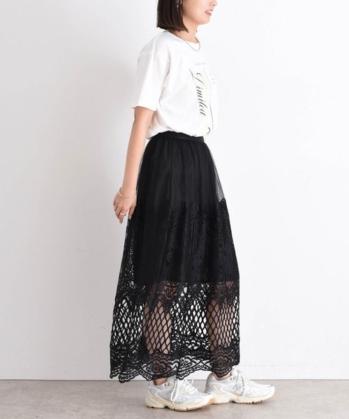 エンブロレーススカート(スカート)|Eimee Law(エイミーロウ) エンブロレーススカート(スカート)|Eimee Law(エイミーロウ)