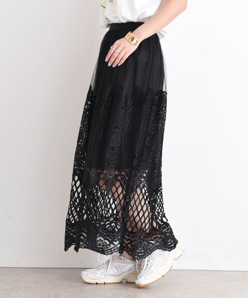 エンブロレーススカート(スカート)|Eimee Law(エイミーロウ) エンブロレーススカート(スカート)|Eimee Law(エイミーロウ)