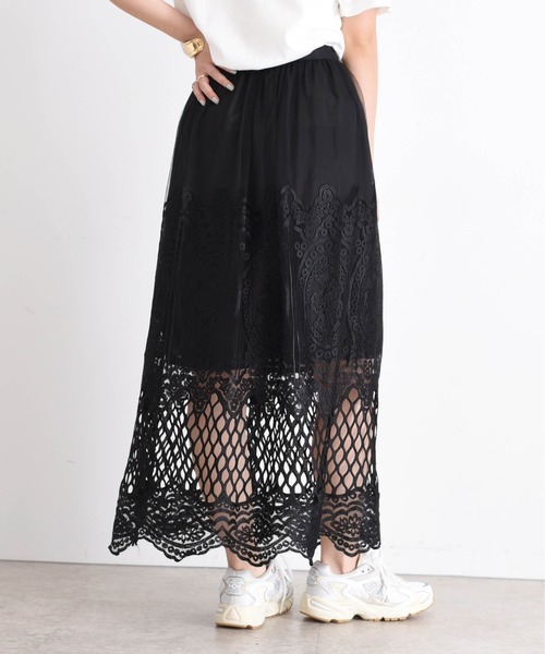 エンブロレーススカート(スカート)|Eimee Law(エイミーロウ) エンブロレーススカート(スカート)|Eimee Law(エイミーロウ)