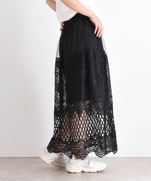 エンブロレーススカート(スカート)|Eimee Law(エイミーロウ) エンブロレーススカート(スカート)|Eimee Law(エイミーロウ)