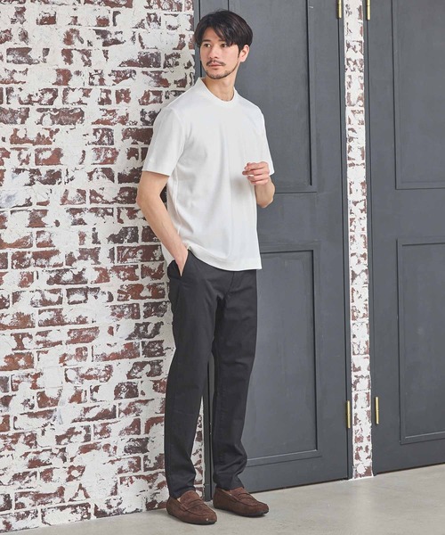 クールビズ ジャケットの衿を汚さない シルケットポンチ Vネック テーラーT　ジャケットインナー専用 MEN'S BIGI｜クールビズ ジャケットの衿を汚さない シルケット