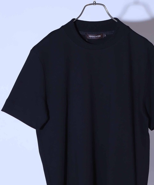 UNION STATION（ユニオンステーション）の「クールビズ ジャケットの衿を汚さない シルケットスムースクルーネックテーラーT　ジャケットインナー専用Tシャツ（Tシャツ/カットソー・メンズ・ホワイト/グレー系その他/ブラック・S/M/L/LL）」の15枚目の写真