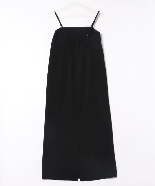 Re:EDIT（リエディ）の「[低身長サイズ有][イージーケア]カットジョーゼット配色ステッチキャミワンピース（ワンピース・レディース・チャコールグレー/ブラック・SHORT/MEDIUM/LARGE）」の22枚目の写真