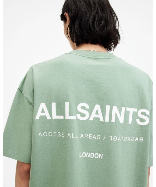 ALLSAINTS(オールセインツ)の「ACCESS OVERSIZED CREW NECK T-SHIRT | ACCESS オーバーサイズ クルー ネック Tシャツ(Tシャツ/カットソー・メンズ・グリーン系その他・S/M/L/XS/XL)」の2枚目の写真