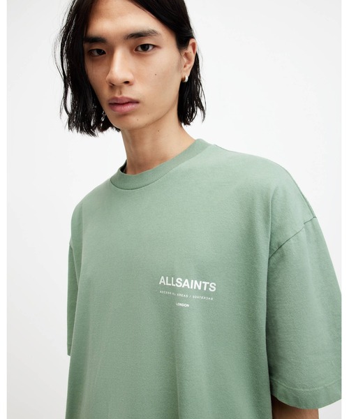 ALLSAINTS(オールセインツ)の「ACCESS OVERSIZED CREW NECK T-SHIRT | ACCESS オーバーサイズ クルー ネック Tシャツ(Tシャツ/カットソー・メンズ・グリーン系その他・S/M/L/XS/XL)」の4枚目の写真