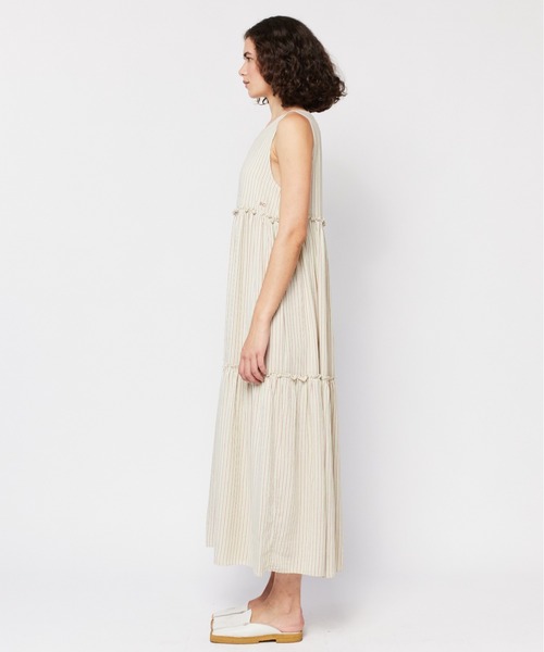 BOBO CHOSES（ボボショーズ）の「Vertical multi striped strap dress（ワンピース・レディース・オフホワイト・S/M/XS）」の2枚目の写真