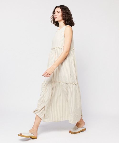 BOBO CHOSES（ボボショーズ）の「Vertical multi striped strap dress（ワンピース・レディース・オフホワイト・S/M/XS）」の3枚目の写真