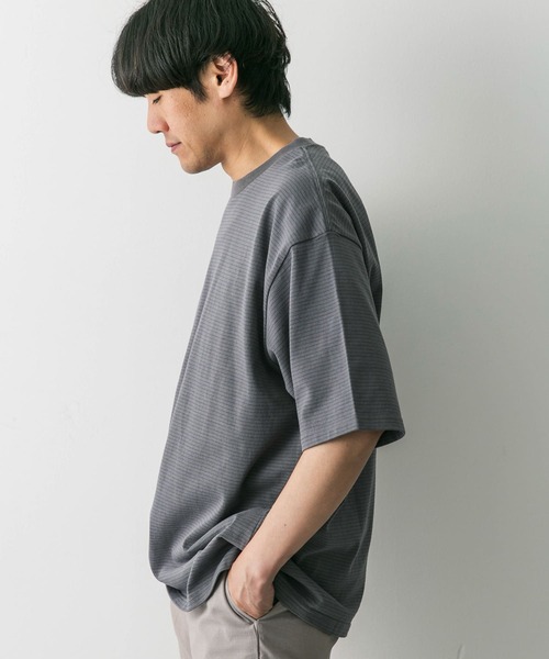 URBAN RESEARCH DOORS（アーバンリサーチドアーズ）の「ミジンボーダーショートスリーブTシャツ（Tシャツ/カットソー・メンズ・ホワイト系その他/グレー系その他/ブラック系その他・LARGE/MEDIUM）」の17枚目の写真