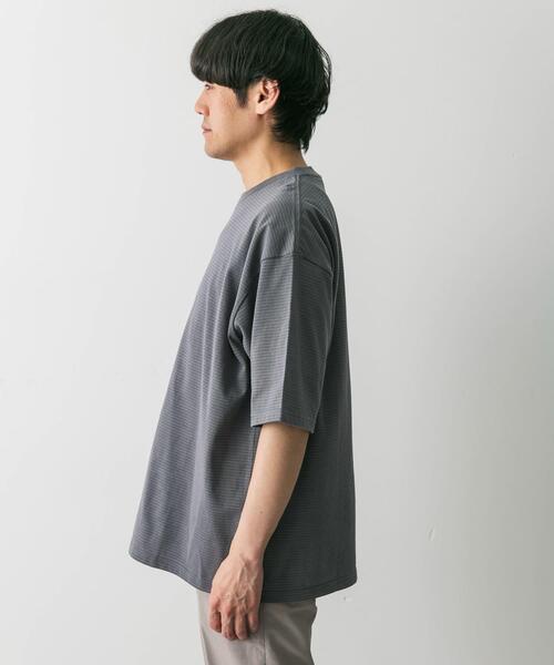 URBAN RESEARCH DOORS(アーバンリサーチドアーズ)の「ミジンボーダーショートスリーブTシャツ(Tシャツ/カットソー・メンズ・ホワイト系その他/グレー系その他/ブラック系その他・LARGE/MEDIUM)」の19枚目の写真