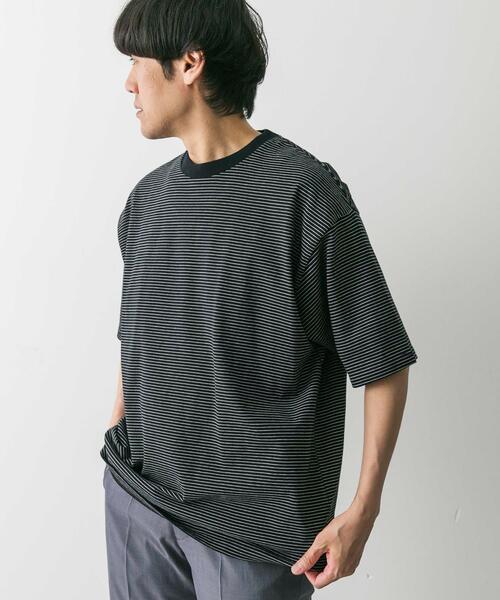 URBAN RESEARCH DOORS(アーバンリサーチドアーズ)の「ミジンボーダーショートスリーブTシャツ(Tシャツ/カットソー・メンズ・ホワイト系その他/グレー系その他/ブラック系その他・LARGE/MEDIUM)」の11枚目の写真
