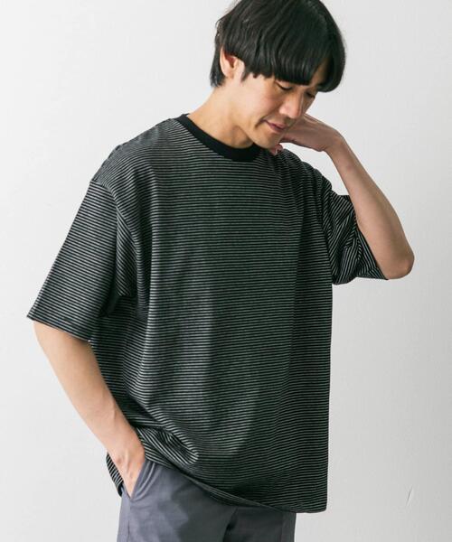 URBAN RESEARCH DOORS(アーバンリサーチドアーズ)の「ミジンボーダーショートスリーブTシャツ(Tシャツ/カットソー・メンズ・ホワイト系その他/グレー系その他/ブラック系その他・LARGE/MEDIUM)」の9枚目の写真