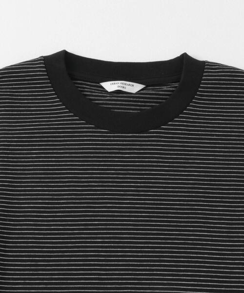 URBAN RESEARCH DOORS(アーバンリサーチドアーズ)の「ミジンボーダーショートスリーブTシャツ(Tシャツ/カットソー・メンズ・ホワイト系その他/グレー系その他/ブラック系その他・LARGE/MEDIUM)」の4枚目の写真