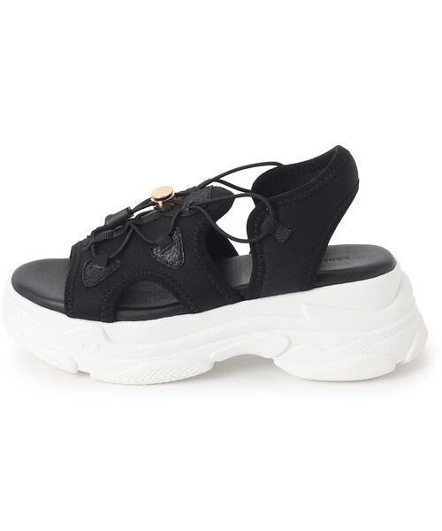 ESPERANZA（エスペランサ）の「ラメレーススニーカーサンダル 24SS（サンダル・レディース・ブラック系2・S/M/L/LL）」の7枚目の写真