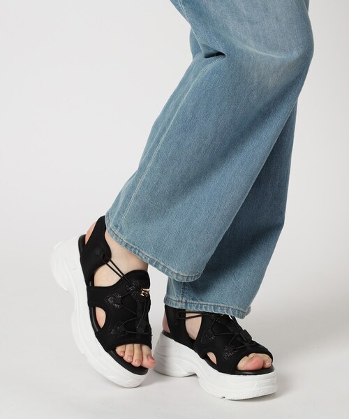 ESPERANZA（エスペランサ）の「ラメレーススニーカーサンダル 24SS（サンダル・レディース・ブラック系2・S/M/L/LL）」の21枚目の写真