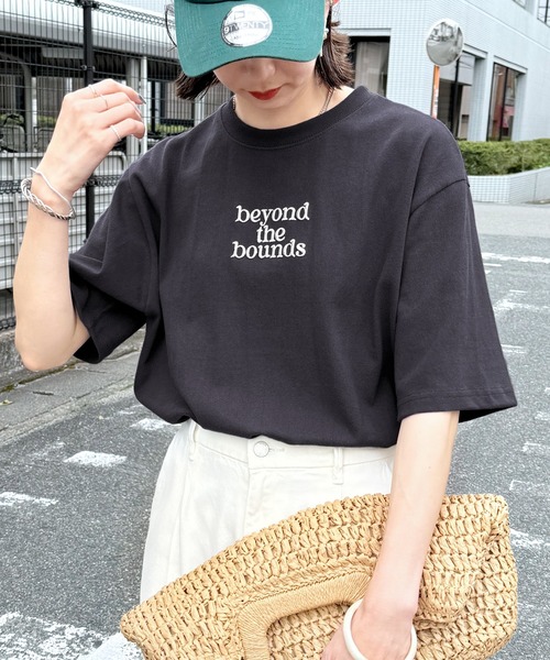 reca（レカ）の「刺繍ロゴＴシャツ（Tシャツ/カットソー・レディース・オフホワイト/チャコールグレー・FREE）」の10枚目の写真