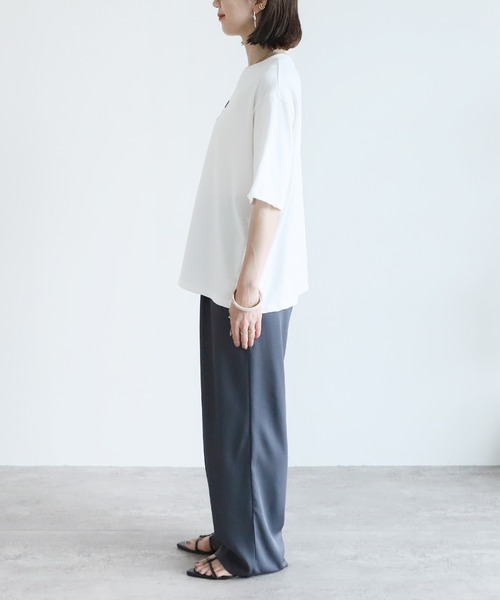 reca（レカ）の「刺繍ロゴＴシャツ（Tシャツ/カットソー・レディース・オフホワイト/チャコールグレー・FREE）」の12枚目の写真