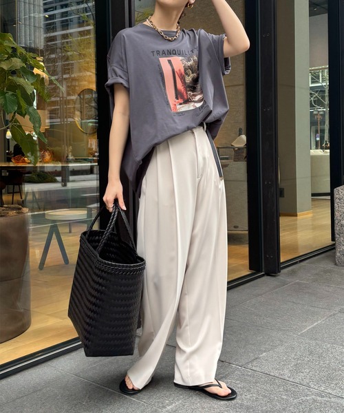 DouDou（ドゥドゥ）の「ワイドフォトプリントTEE（Tシャツ