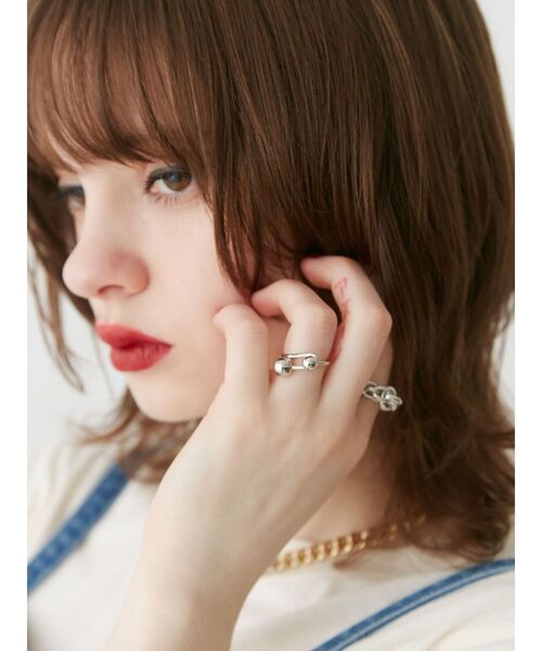 jouetie（ジュエティ）の「2SETチェーンリング（リング・レディース・ゴールド/シルバー・FREE）」の2枚目の写真