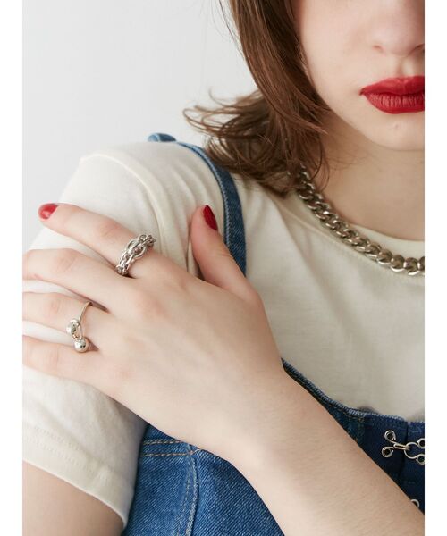 jouetie（ジュエティ）の「2SETチェーンリング（リング・レディース・ゴールド/シルバー・FREE）」の3枚目の写真