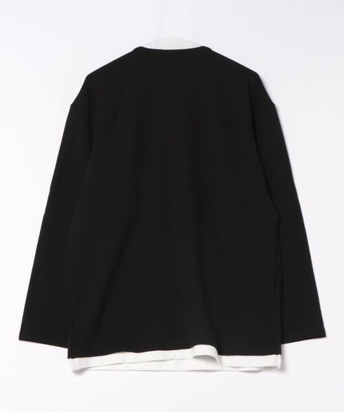 aimoha（アイモハ）の「【aimoha neo】LAYERED ZIP UP V-NECK  SWEATER（スウェット・メンズ・ブラック/ベージュ・MEDIUM/LARGE/X-LARGE）」の3枚目の写真