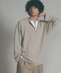 aimoha(�A�C���n)�́yaimoha neo�zLAYERED ZIP UP V-NECK  SWEATER(�X�E�F�b�g)