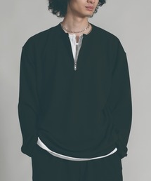 【aimoha neo】LAYERED ZIP UP V-NECK SWEATER