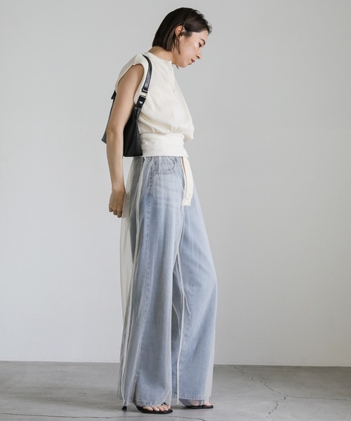 select MOCA（セレクトモカ）の「チュールパンツ（その他パンツ・レディース・アイボリー/ブラック・FREE）」の21枚目の写真