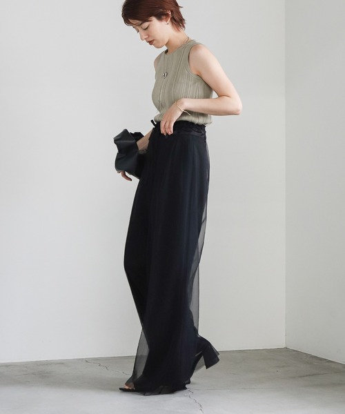 select MOCA（セレクトモカ）の「チュールパンツ（その他パンツ・レディース・アイボリー/ブラック・FREE）」の17枚目の写真