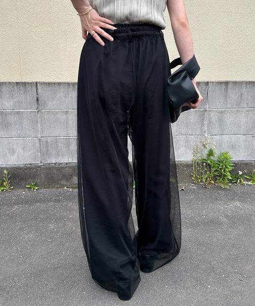 select MOCA（セレクトモカ）の「チュールパンツ（その他パンツ・レディース・アイボリー/ブラック・FREE）」の6枚目の写真
