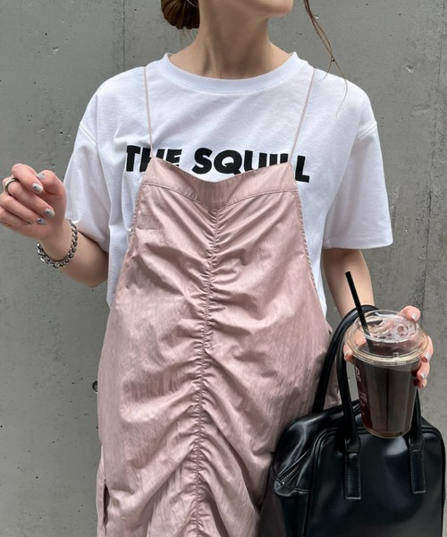 CIAOPANIC TYPY（チャオパニックティピー）の「光沢ナイロンギャザーカーゴキャミワンピース（ワンピース・レディース・ピンク/カーキ/ブラック・ONE SIZE）」の14枚目の写真