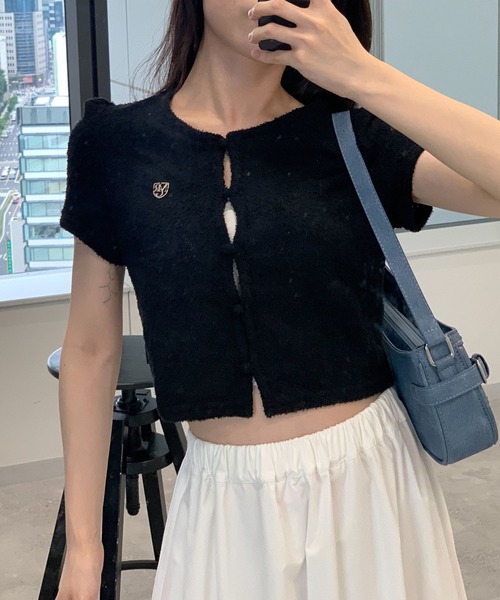 MAGPIEROBIN（マグパイロビン）の「MAGPIE ROBIN／TENDER カーディガン（カーディガン/ボレロ・レディース・ブラック/ライトブルー/アイボリー・FREE）」の22枚目の写真