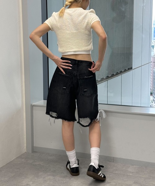 MAGPIEROBIN（マグパイロビン）の「MAGPIE ROBIN／TENDER カーディガン（カーディガン/ボレロ・レディース・ブラック/ライトブルー/アイボリー・FREE）」の13枚目の写真