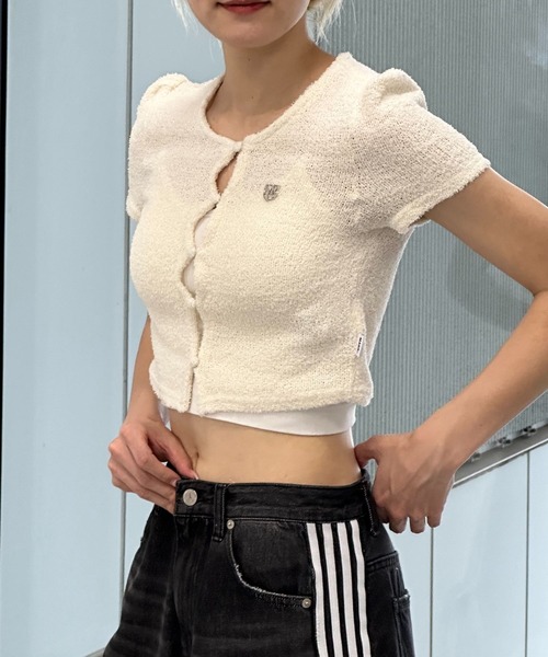 MAGPIEROBIN（マグパイロビン）の「MAGPIE ROBIN／TENDER カーディガン（カーディガン/ボレロ・レディース・ブラック/ライトブルー/アイボリー・FREE）」の15枚目の写真