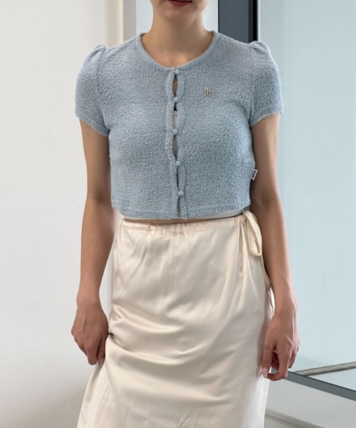 MAGPIEROBIN（マグパイロビン）の「MAGPIE ROBIN／TENDER カーディガン（カーディガン/ボレロ・レディース・ブラック/ライトブルー/アイボリー・FREE）」の7枚目の写真