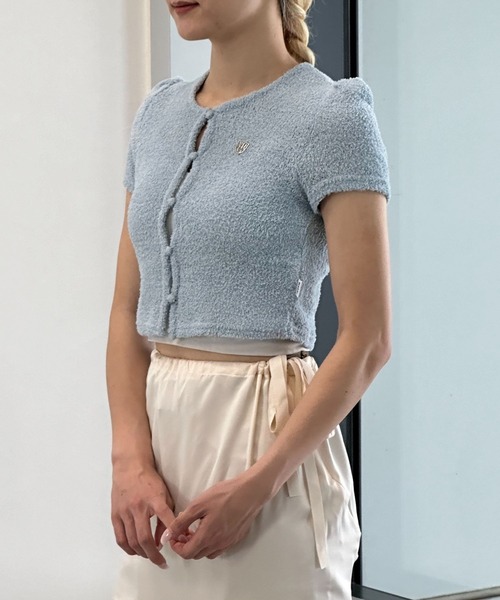 MAGPIEROBIN（マグパイロビン）の「MAGPIE ROBIN／TENDER カーディガン（カーディガン/ボレロ・レディース・ブラック/ライトブルー/アイボリー・FREE）」の8枚目の写真