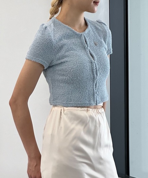 MAGPIEROBIN（マグパイロビン）の「MAGPIE ROBIN／TENDER カーディガン（カーディガン/ボレロ・レディース・ブラック/ライトブルー/アイボリー・FREE）」の9枚目の写真