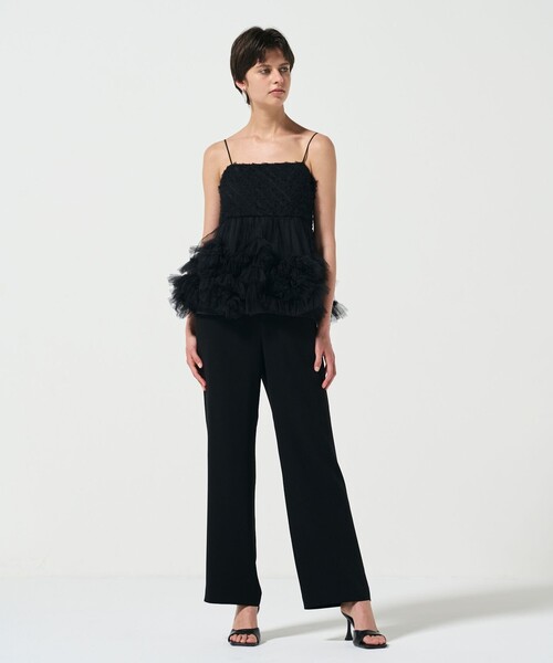 GRACE CONTINENTAL（グレースコンチネンタル）の「チュールフリルキャミソール（キャミソール・レディース・グレー/ブラック・36）」の11枚目の写真