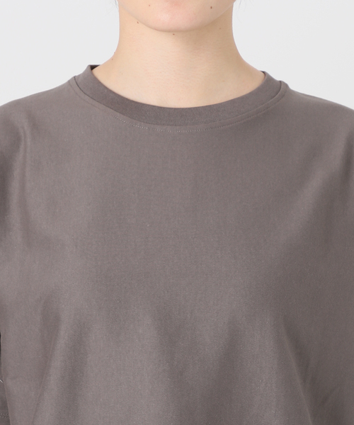SLOBE IENA（スローブイエナ）の「BASIC BIG TEE -汗ジミ防止-（Tシャツ/カットソー・レディース・ピンク/チャコールグレー/ホワイト/ベージュ・FREE）」の12枚目の写真