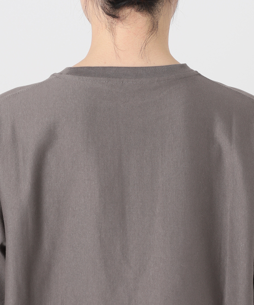 SLOBE IENA（スローブイエナ）の「BASIC BIG TEE -汗ジミ防止-（Tシャツ/カットソー・レディース・ピンク/チャコールグレー/ホワイト/ベージュ・FREE）」の11枚目の写真