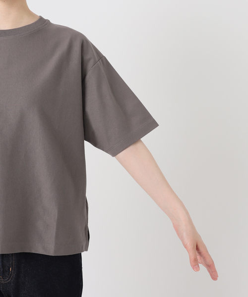 SLOBE IENA（スローブイエナ）の「BASIC BIG TEE -汗ジミ防止-（Tシャツ/カットソー・レディース・ピンク/チャコールグレー/ホワイト/ベージュ・FREE）」の10枚目の写真