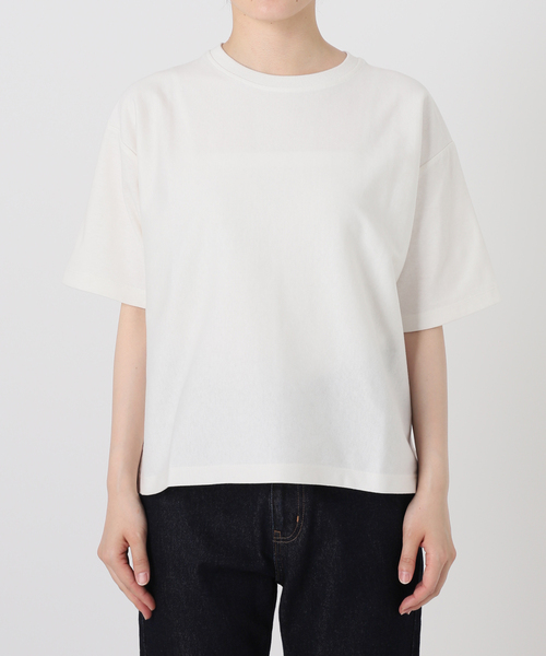 SLOBE IENA（スローブイエナ）の「BASIC BIG TEE -汗ジミ防止-（Tシャツ/カットソー・レディース・ピンク/チャコールグレー/ホワイト/ベージュ・FREE）」の5枚目の写真
