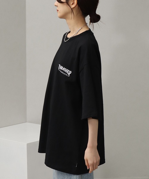 【匿名配送】クラックロゴクロストップス ブラック　ダーリッチ FREE チャンピオン アクションスタイル ショートスリーブTシャツ【C3