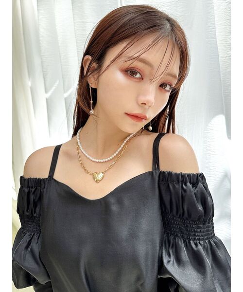 RESEXXY（リゼクシー）の「ポイントハート2連ネックレス（ネックレス・レディース・ゴールド/シルバー・FREE）」の3枚目の写真