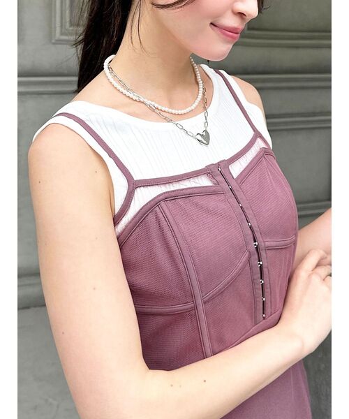 RESEXXY（リゼクシー）の「ポイントハート2連ネックレス（ネックレス・レディース・ゴールド/シルバー・FREE）」の5枚目の写真