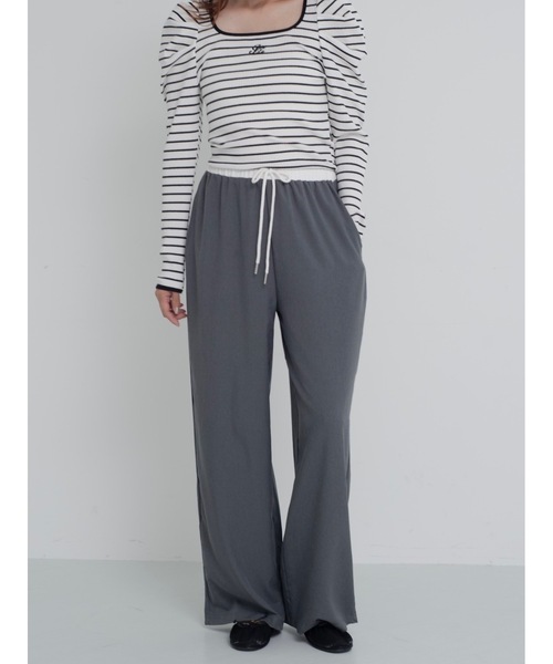 JUMELLE(ジュメロ)の「easy pants【低身長~高身長】(スラックス・レディース・グレー・FREE)」の7枚目の写真