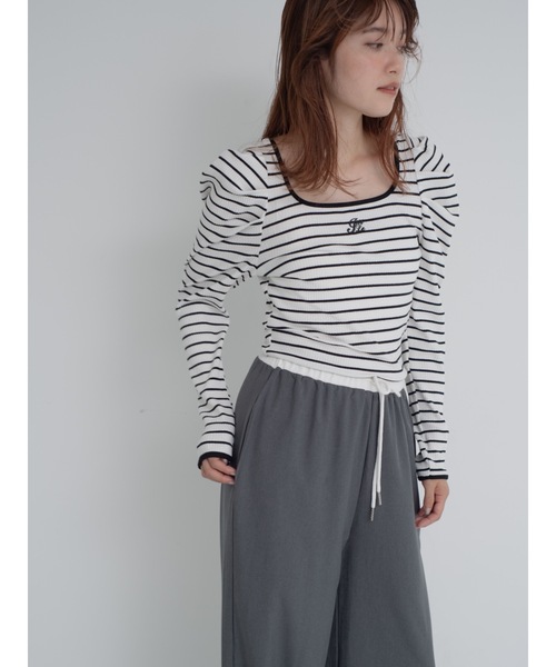 JUMELLE(ジュメロ)の「easy pants【低身長~高身長】(スラックス・レディース・グレー・FREE)」の8枚目の写真