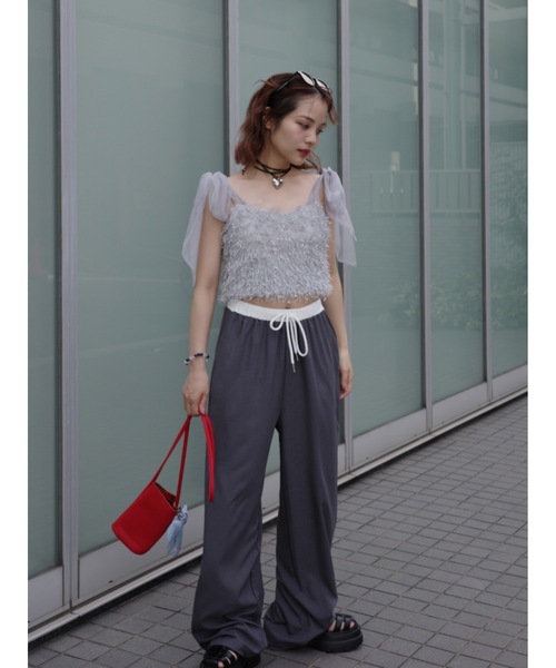 JUMELLE(ジュメロ)の「easy pants【低身長~高身長】(スラックス・レディース・グレー・FREE)」の2枚目の写真