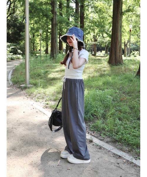 JUMELLE(ジュメロ)の「easy pants【低身長~高身長】(スラックス・レディース・グレー・FREE)」の21枚目の写真